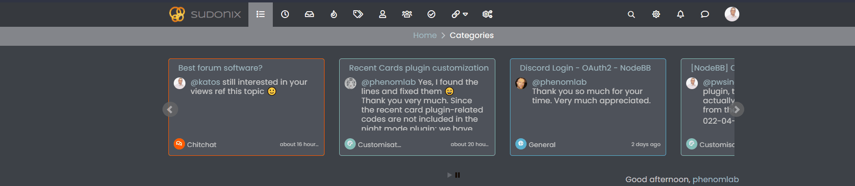 Recent Cards - fix for slider on mobile not working