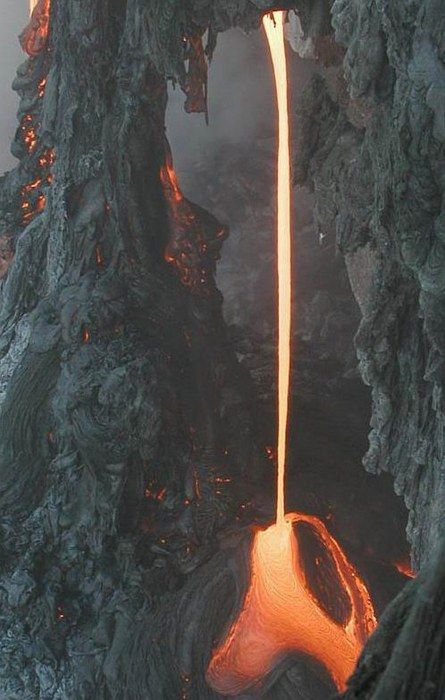 lava melting rock